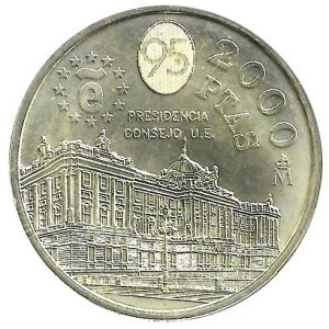 Año 1995 . Moneda 2000 pesetas S/C 1995 Palacio Real