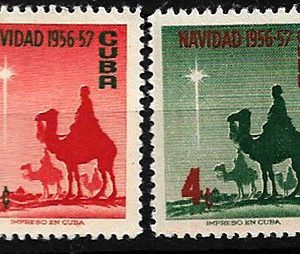 Serie sellos Cuba republica 0445-6 (*)