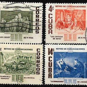 Serie sellos Cuba republica 0450-3 (o)