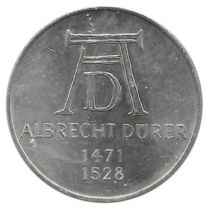 Moneda Alemania 005 Marcos. 1971 (D). S/C- A. Durer
