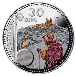 Año 2021. Moneda 30€ Felipe VI – Camino de Santiago