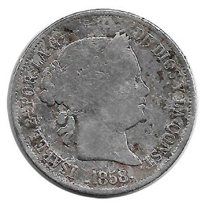 Moneda 1858. 4 Reales Isabel II 1858 .Madrid. BC