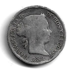 Moneda 1862. 4 Reales Isabel II 1862 .Madrid.BC