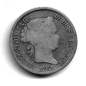 Moneda 1863. 4 Reales Isabel II 1863 .Madrid.MBC-