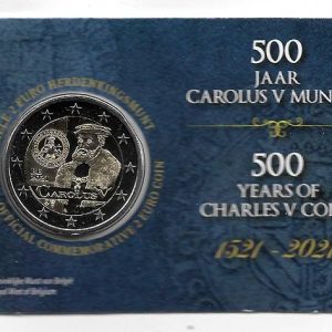 Moneda 2 euros de Bélgica 2021 Carlos V