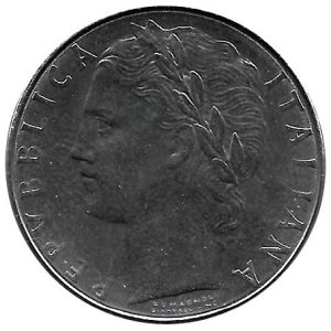 Moneda Italia 100 Liras 1989 MBC+