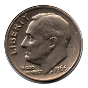 Moneda de EE.UU. 001 dime de 1989 P. MBC