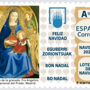 76-77. Sello Navidad Loteria y Belén del ejército