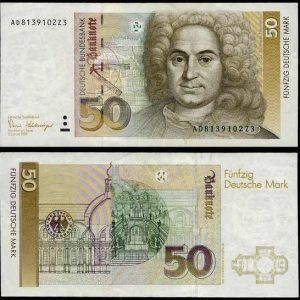 Billete Alemania FEDERAL 00050 Marcos 1989 MBC+
