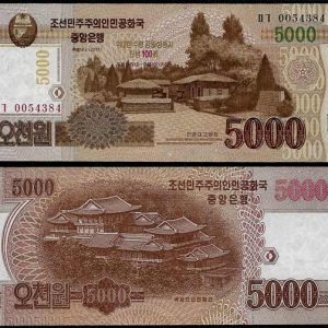 Billete Corea del Norte 5000 Won 2013 S/C