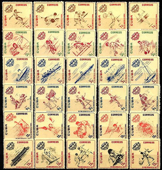 Serie sellos Cuba republica 0599-628 (*)