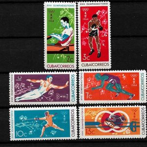 Serie sellos Cuba republica 0732-7 (**)