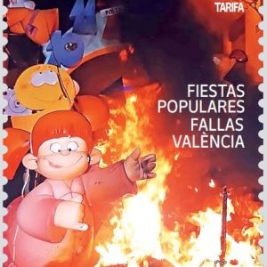 10. Sello Fiestas Populares. Fallas de Valencia