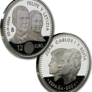Año 2004. Moneda 12€ – Boda Real