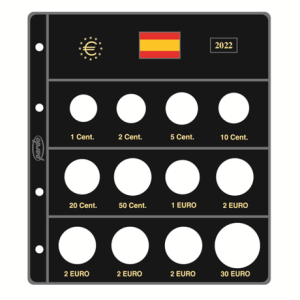 Hojas para euros de España «PARDO».Ref.179-3 (2022)