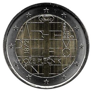 Moneda 2 euros de Eslovenia 2022 Joze Plecnik