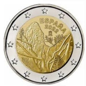 Moneda 2 euros de España 2022 Patrimonio Garajonay