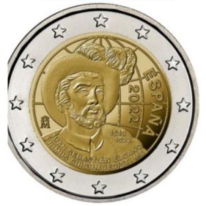 Moneda 2 euros de España 2022 Juan Sebastián Elcano