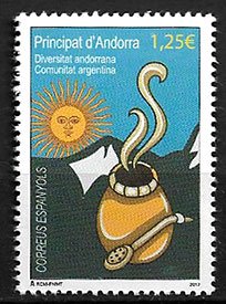 Serie sellos Andorra 452. Diversidad Andorrana Argentina