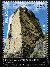 Serie sellos Andorra 454. Europa Castillos les bons