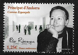 Serie sellos Andorra 460. Pilar Riberaygua