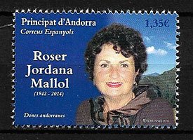 Serie sellos Andorra 469. Roser Jordana