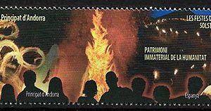 Serie sellos Andorra 472. Patrimonio Inmaterial