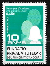 Serie sellos Andorra 474. Valores Civicos