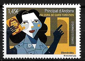 Serie sellos Andorra 476. Guias turisticos