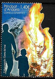 Serie sellos Andorra 479. Cultura Popular