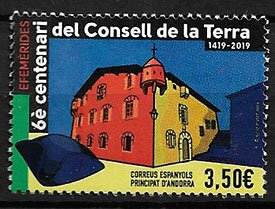 Serie sellos Andorra 480. Consejo de la Tierra
