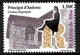 Serie sellos Andorra 481. Maria Luisa de Riba
