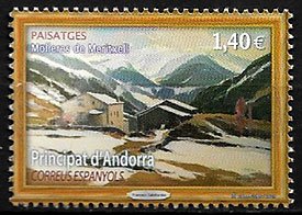 Serie sellos Andorra 488. Paisajes