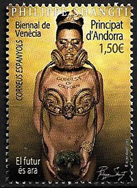 Serie sellos Andorra 487. Bienal de Venecia