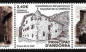 Serie sellos Andorra 505. Candidatura UNESCO