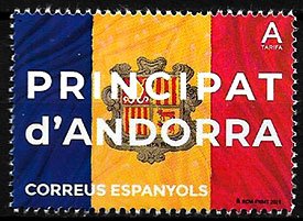Serie sellos Andorra 507. Bandera de Andorra