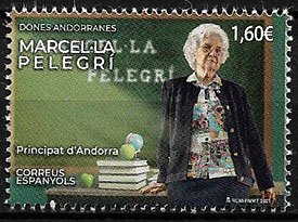 Serie sellos Andorra 510. Marcella Pelegri