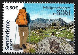 Serie sellos Andorra 514. Senderismo