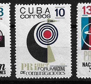 Serie sellos Cuba republica 1075-77 (*)