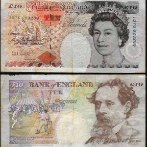 Billete Gran Bretaña 10 Libras 1993 MBC-