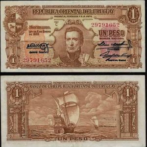 Billete Uruguay (Rep. Oriental) 001 Peso Ley 1939-C S/C