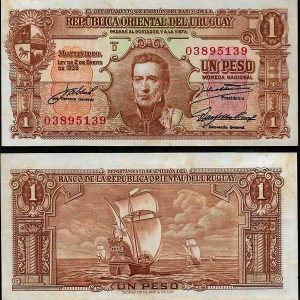 Billete Uruguay (Rep. Oriental) 001 Peso Ley 1939-D S/C