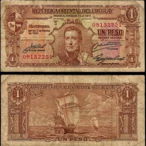 Billete Uruguay (Rep. Oriental) 001 Peso Ley 1939 RC