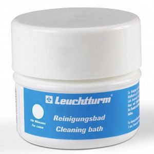 Líquido limpia-monedas para todas las monedas. Leuchtturm