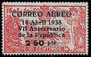 Sello Primer Centenario 0756 (**). Aniv. República HABILITADOS .