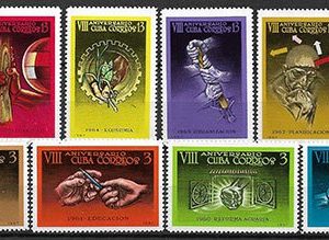 Serie sellos Cuba republica 1078-85 (*)