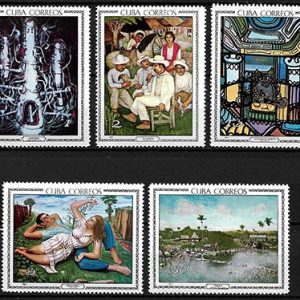 Serie sellos Cuba republica 1086-90 (**)