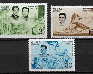 Serie sellos Cuba republica 1091-93 (*)