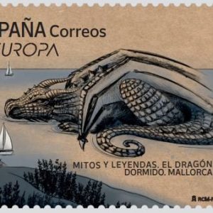 32. Sello Mitos y Leyendas. Dragón dormido