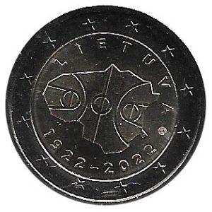 Moneda 2 euros de Lituania 2022 Baloncesto